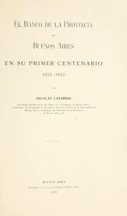 Tapa de El Banco de la Provincia de Buenos Aires en su primer centenario, 1822-1922