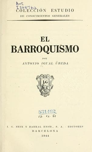 Tapa de barroquismo.