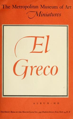 Tapa de El Greco, 1541-1614.