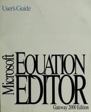 Tapa de Equation editor user's guide.