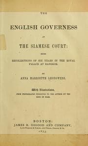 Tapa de The English governess at the Siamese court