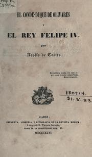 Tapa de El Gonde - Duque de Olivares y el Rey Felipe IV