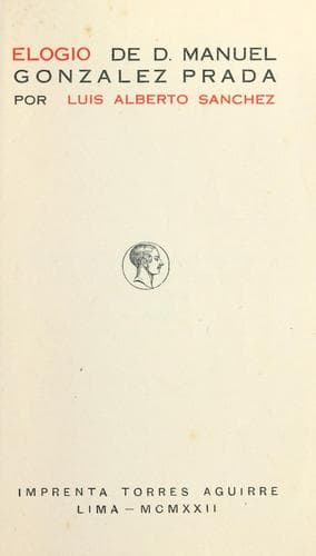 Tapa de Elogio de D. Manuel Gonzalez Prada