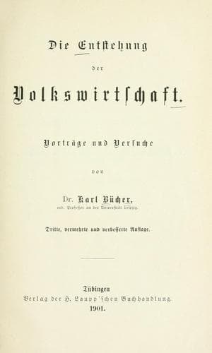 Tapa de Entstehung der Volkswirtschaft