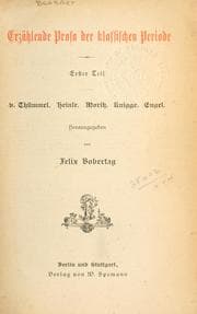 Tapa de Erzählende Prosa der klassischen Periode