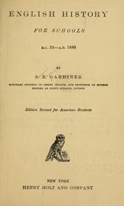Tapa de English history for schools, 55 B. C.- 1880