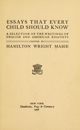 Tapa de Essays that every child should know
