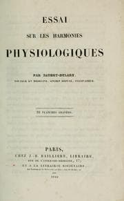 Tapa de Essai sur les harmonies physiologiques
