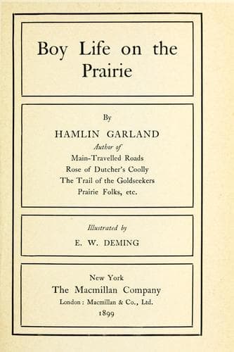 Tapa de Boy life on the prairie