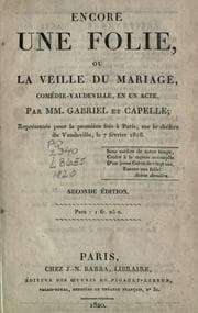 Tapa de Encore une folie