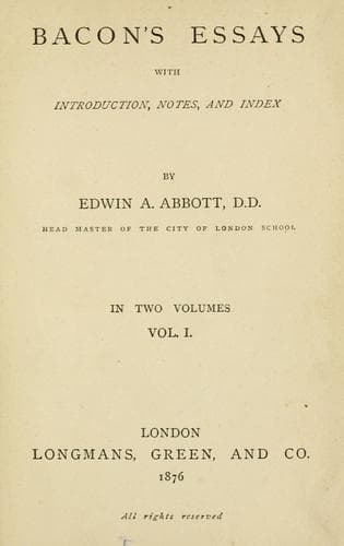 Tapa de Essays with introduction, notes and index