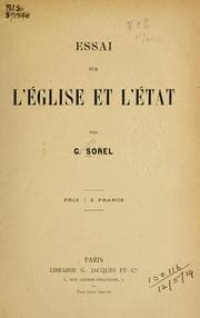 Tapa de Essai sur l'église et l'état