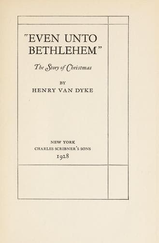 Tapa de "Even unto Bethlehem"