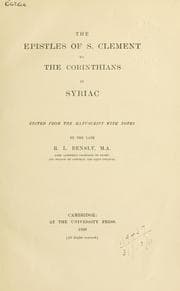Tapa de Epistles to the Corinthians in Syriac