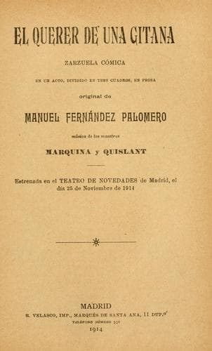 Tapa de querer de una gitana