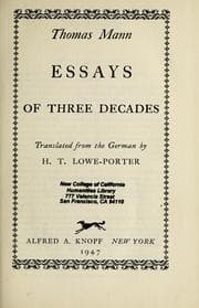 Tapa de Essays of three decades