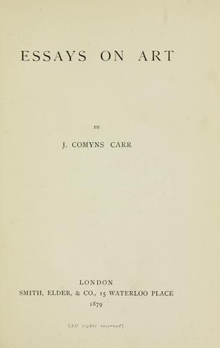 Tapa de Essays on art
