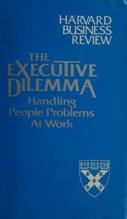 Tapa de The Executive dilemma