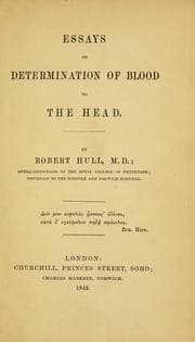 Tapa de Essays on determination of blood to the head