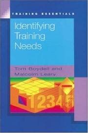 Tapa de Identifying training needs