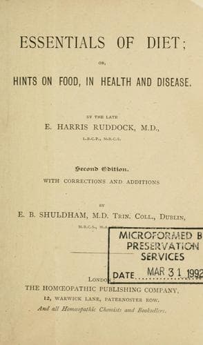 Tapa de Essentials of diet