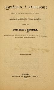 Tapa de !Españoles, a Marruecos!