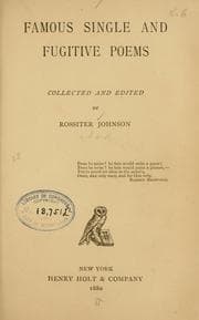 Tapa de Famous single and fugitive poems