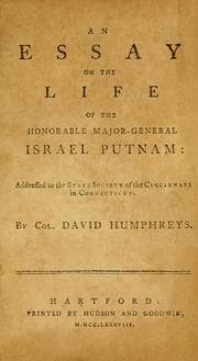 Tapa de An essay on the life of the Honorable Major-General Israel Putnam