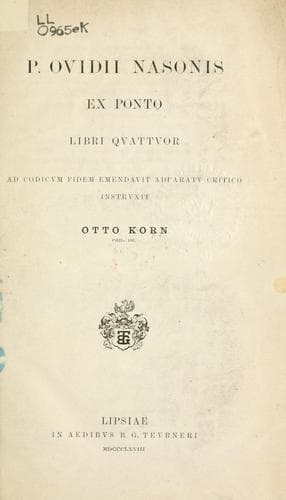Tapa de Ex Ponto Libri Quattuor