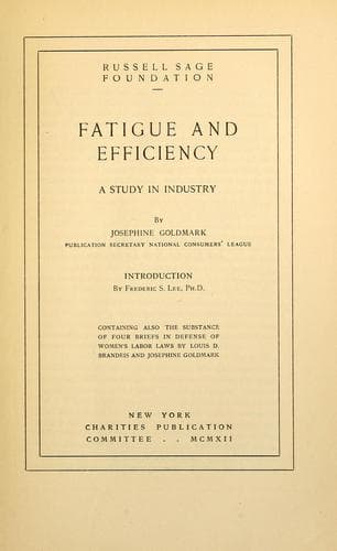 Tapa de Fatigue and Efficiency: A Study in Industry