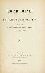 Tapa de Extraits de ses oeuvres