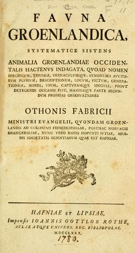 Tapa de Fauna Groenlandica