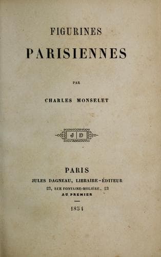Tapa de Figurines parisiennes