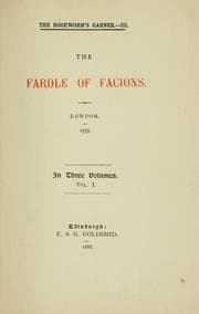 Tapa de The fardle of facions