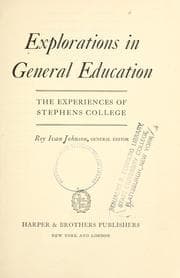 Tapa de Explorations in general education