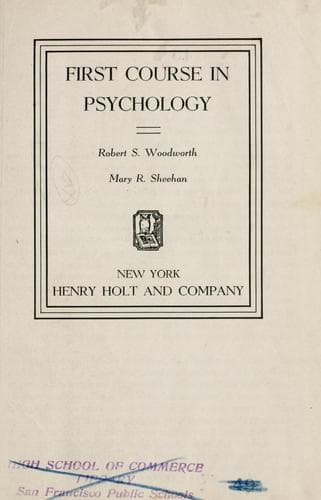 Tapa de First course in psychology