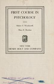 Tapa de First course in psychology