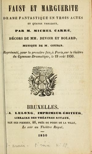 Tapa de Faust et Marguerite