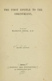 Tapa de The first epistle to the Corinthians