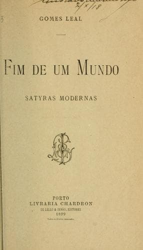 Tapa de Fim de um mundo