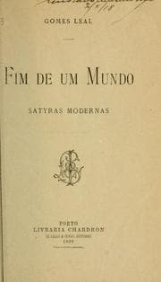 Tapa de Fim de um mundo