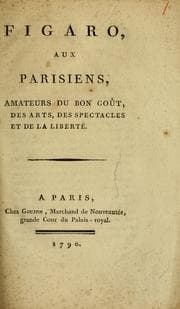 Tapa de Figaro, aux Parisiens, amateurs du bon goût, des arts, des spectacles et de la liberté