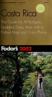 Tapa de Fodor's 2002 Costa Rica