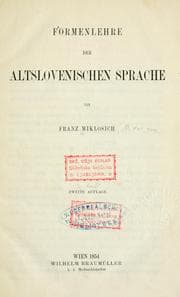 Tapa de Formenlehre der Altslovinischen Sprache