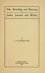 Tapa de The breeding and rearing of jacks, jennets and mules
