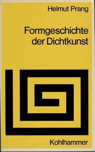 Tapa de Formgeschichte der Dichtkunst
