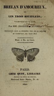 Tapa de Brelan d'amoureux, ou, Les trois soufflets