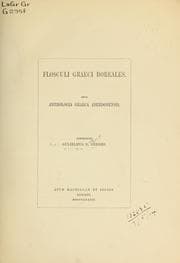 Tapa de Flosculi graeci boreales