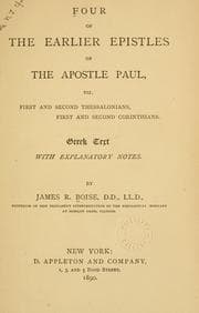 Tapa de Four of the earlier epistles of the Apostle Paul