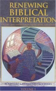 Tapa de Renewing Biblical Interpretation